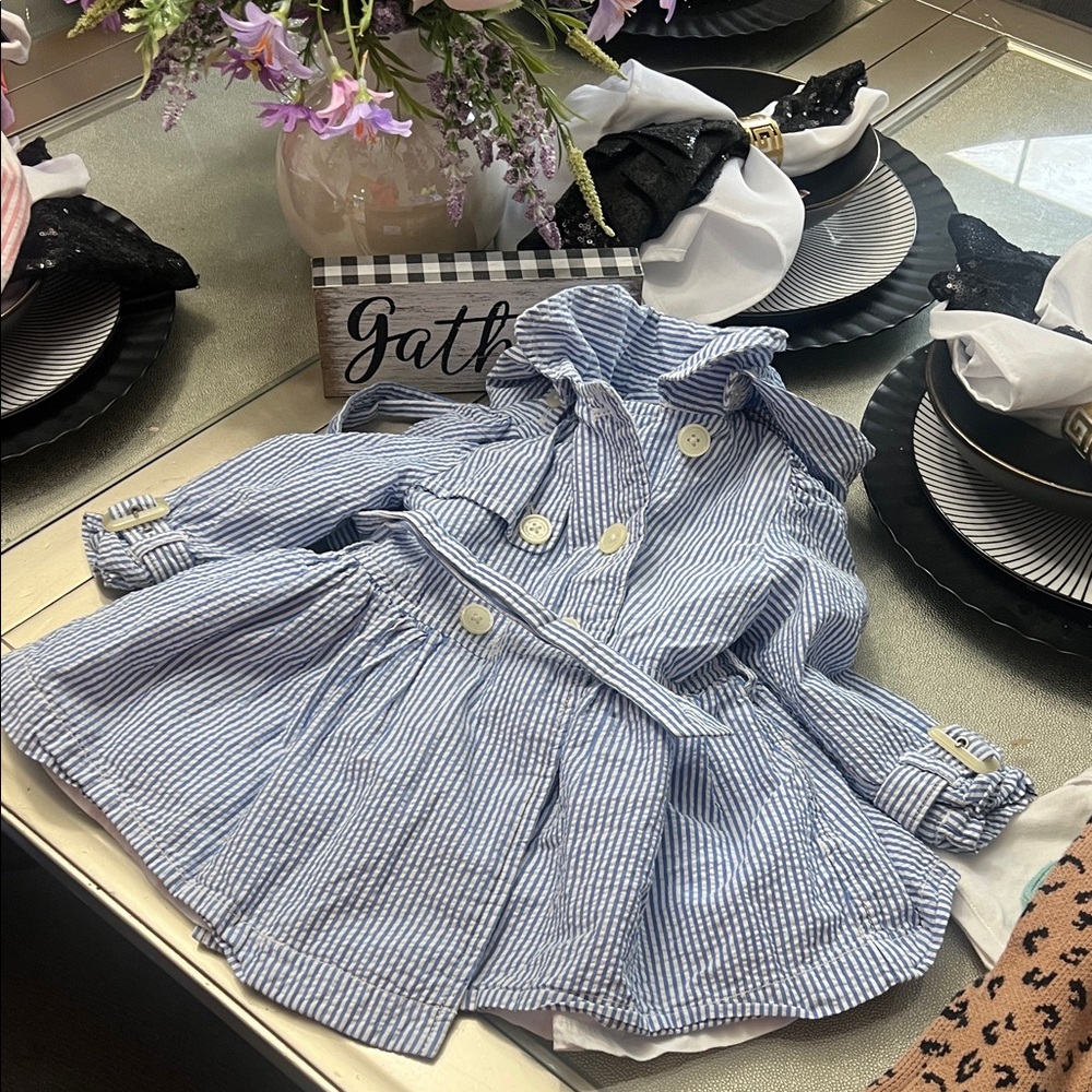 Polo by Ralph Lauren Blue Striped Kids Cape